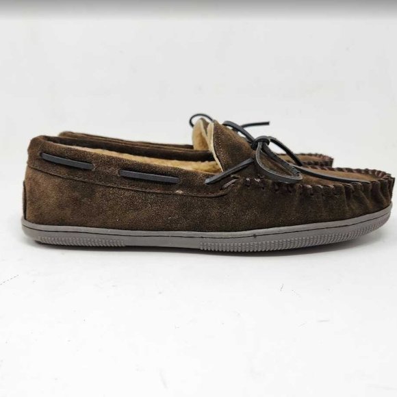 Men\'s 11 Florsheim Cozzy Tie Slippers in chocolate brown main image 5